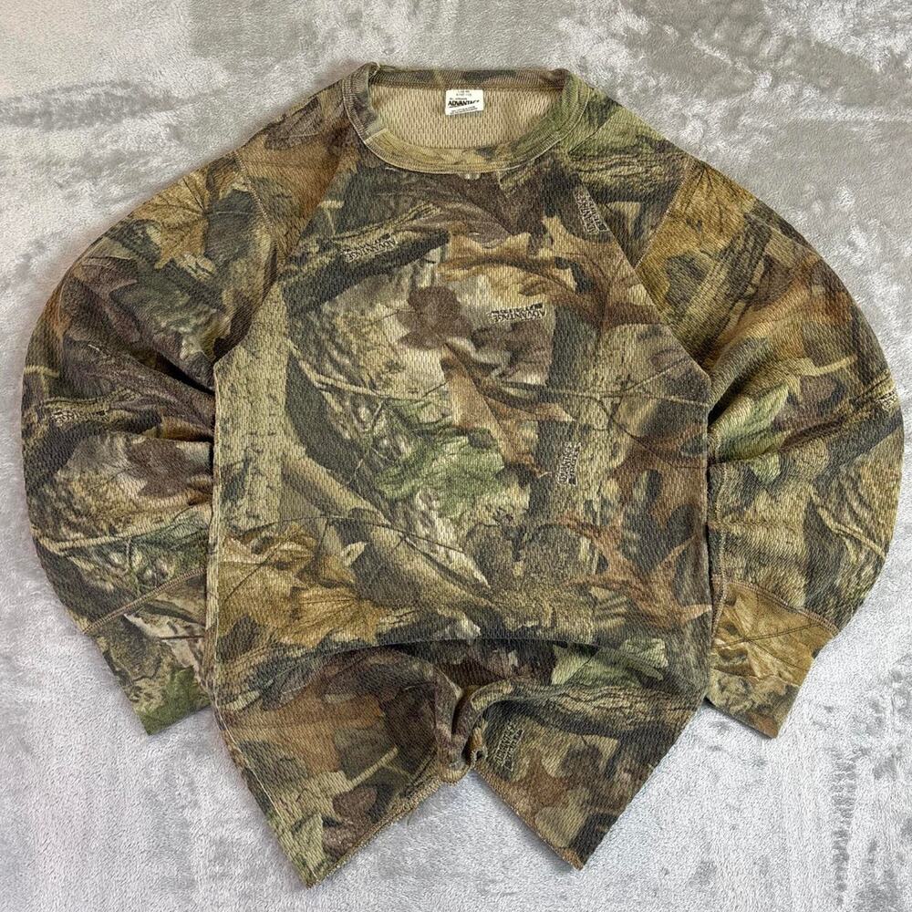 VTG Bill Jordans Advantage Timber Camo L Long Sleeve Shirt Hunting Realtree USA
